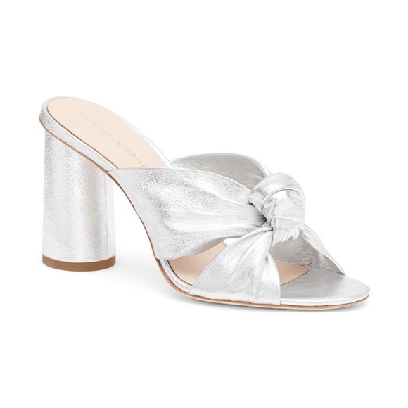Loeffler Randall Coco Metallic Silver Heels Size 10 - Picture 14 of 16